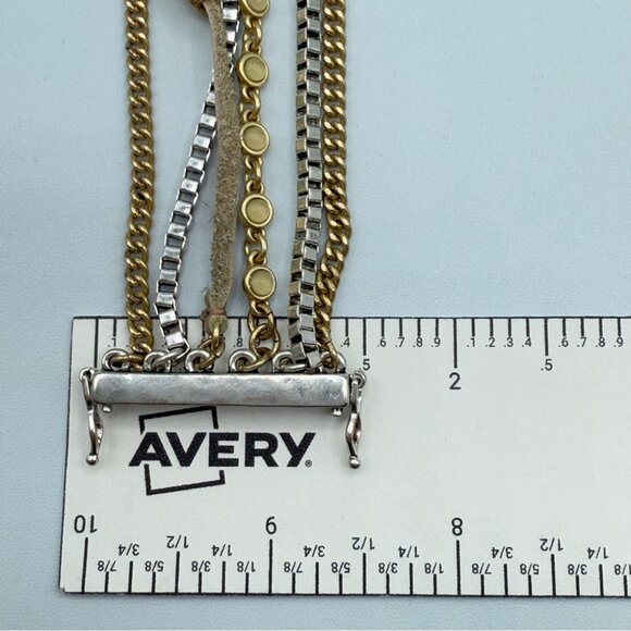 Lucky Brand Lucky Layers Boho Magnetic Cuff Bracelet in Earthtone 7in - Picture 7 of 15